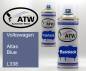 Preview: Volkswagen, Atlas Blue, L338: 400ml Sprühdose + 400ml Klarlack - Set, von ATW Autoteile West.